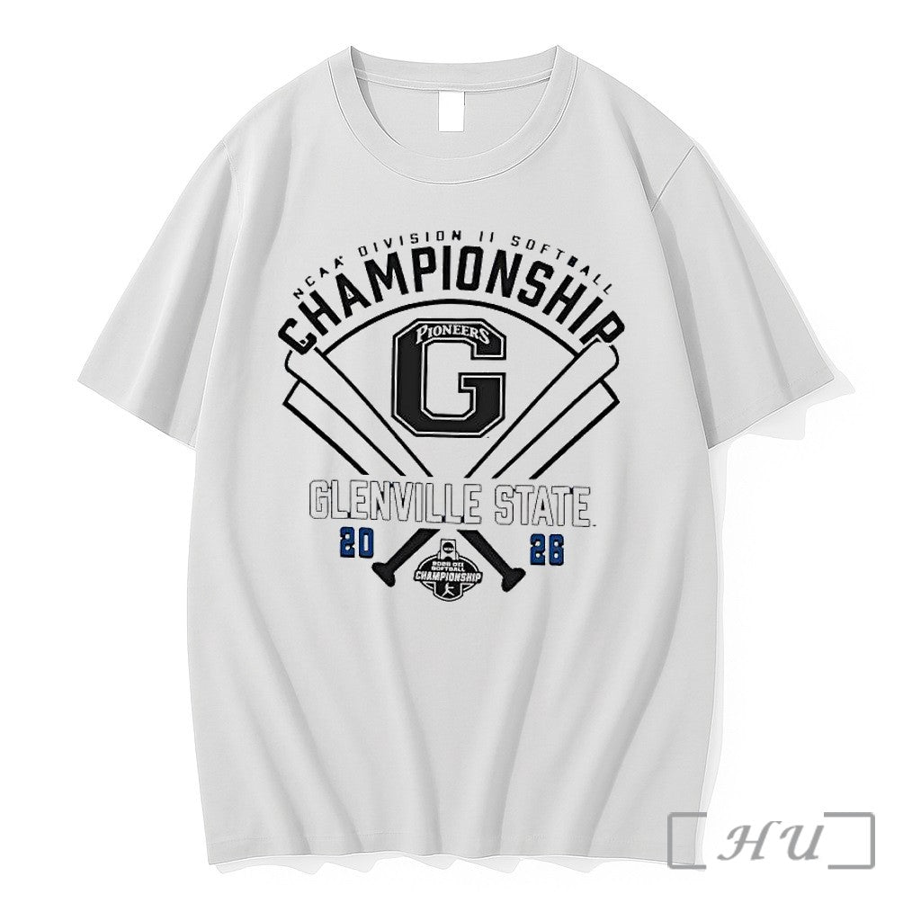 Officials Glenville State Pioneers 2026 Ncaa Division Ii Softball Championship Crossed Bats Premium T Shirts