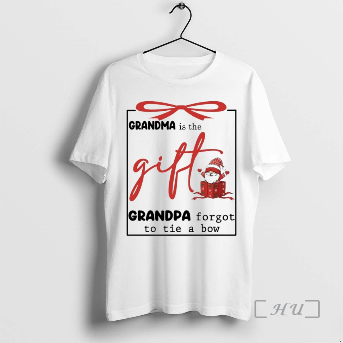 Officials Gnome Grandma Is The Gift Grandpa Forgot To Tie A Bow Circle Premium T-Shirts, Hoodie, Sweatshirt | PureTeeCo.com