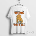 Officials Golden Retriever You Cant Fix Stupid But You Can Numb It With A 2x4 T-Shirts, Hoodie, Sweatshirt | PureTeeCo.com