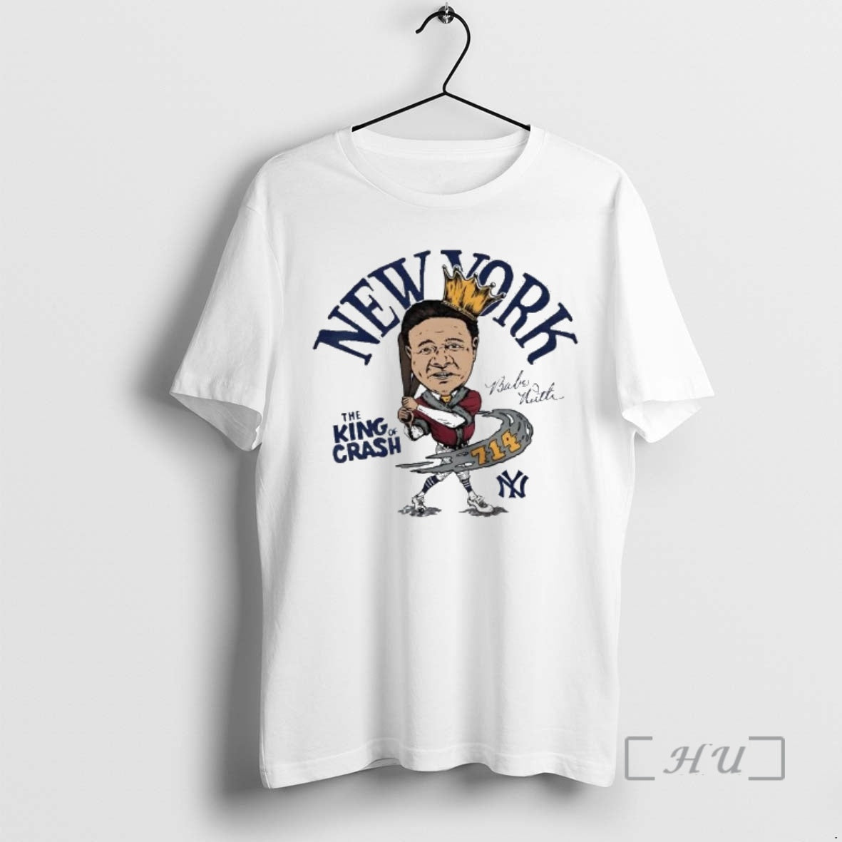 Officials Great Bambino The King Of Crash Caricature Signature T-Shirts, Hoodie, Sweatshirt | PureTeeCo.com