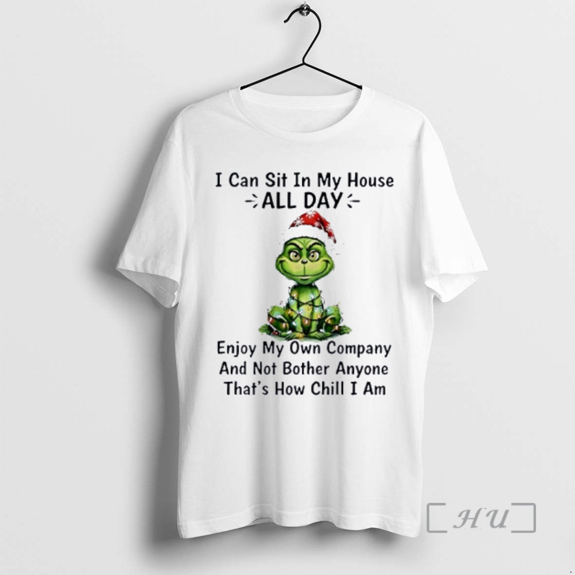 Officials Grinch I Can Sit In My House All Day Enjoy My Own Company Christmas T-Shirts, Hoodie, Sweatshirt | PureTeeCo.com
