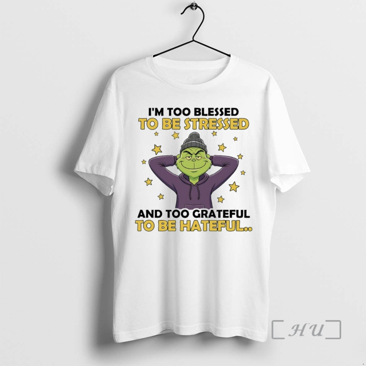 Officials Grinch Im Too Blessed To Be Stressed And Too Grateful To Be Hateful Circle T-Shirts, Hoodie, Sweatshirt