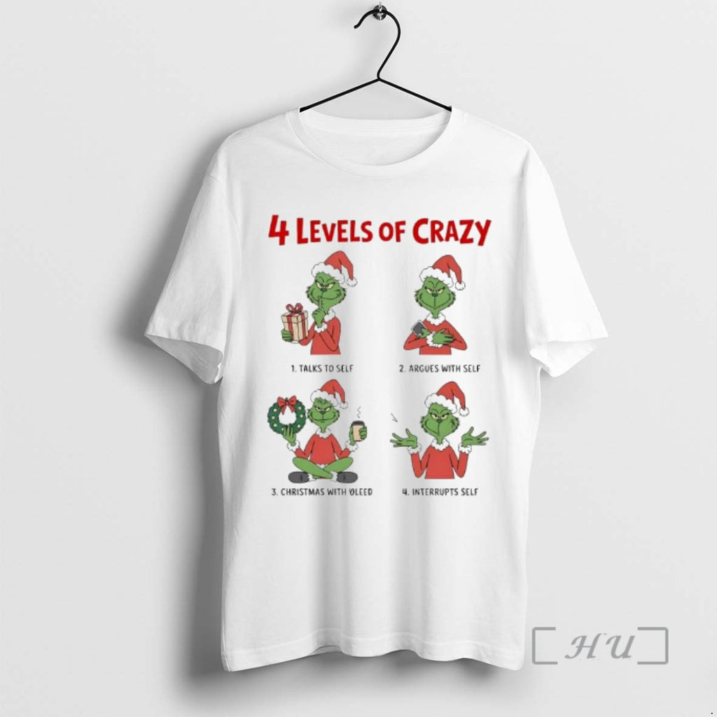 Officials Grinch Xmas Four Escalating Levels Of Crazy T-Shirts, Hoodie, Sweatshirt | PureTeeCo.com