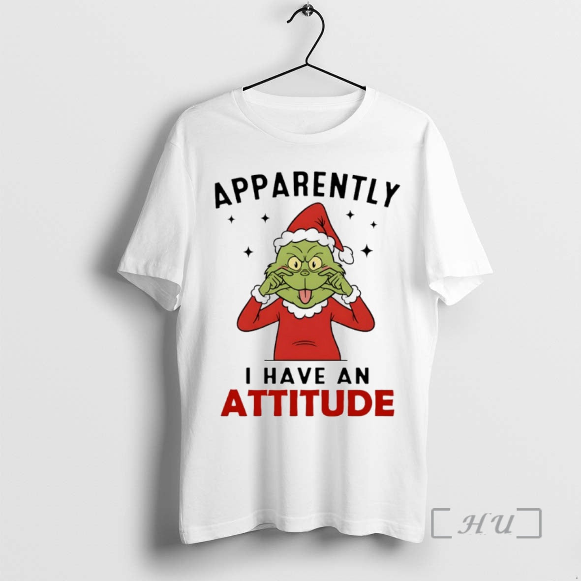 Officials Grinch Apparently I Have An Attitude Circle T-Shirts, Hoodie, Sweatshirt | PureTeeCo.com