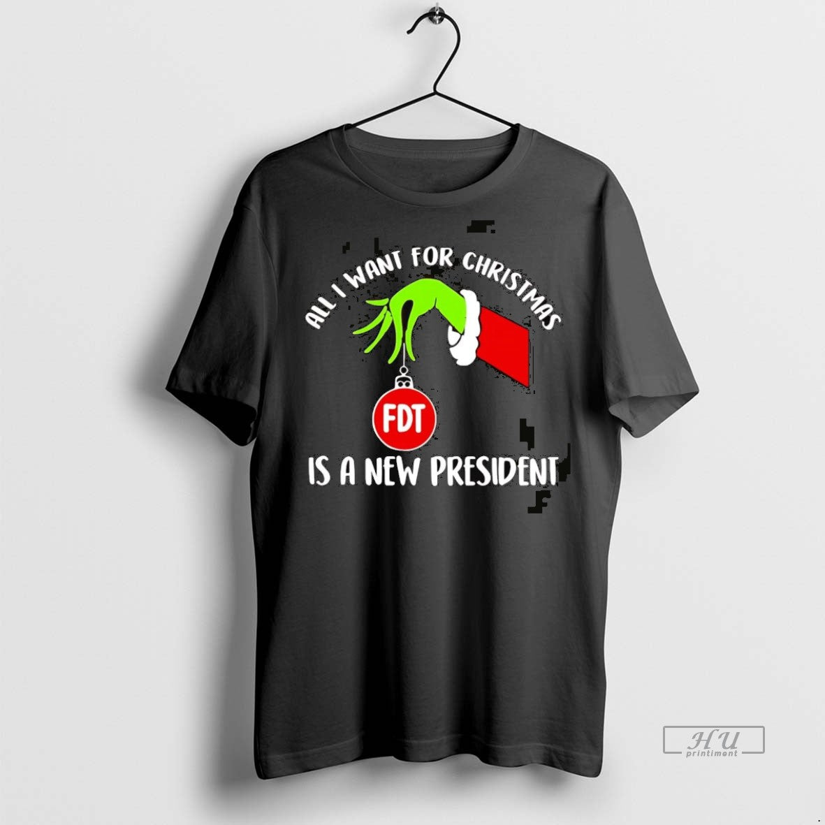 Officials Grinch Hand All I Want For Christmas Is A New President Shirt Sweater