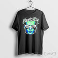 Officials Hzustar Cyber Goth Punk Face Sunglasses Crucifix Green Blue Graphic Black Premium T Shirts