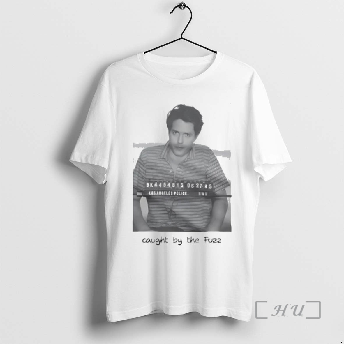 Officials Hugh Grant Mugshot Caught By The Fuzz T-Shirts, Hoodie, Sweatshirt | PureTeeCo.com