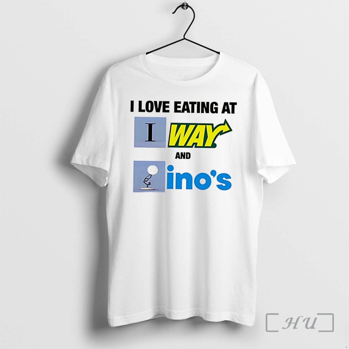 Officials I Love Eating At Subway And Dominos Logo Tee