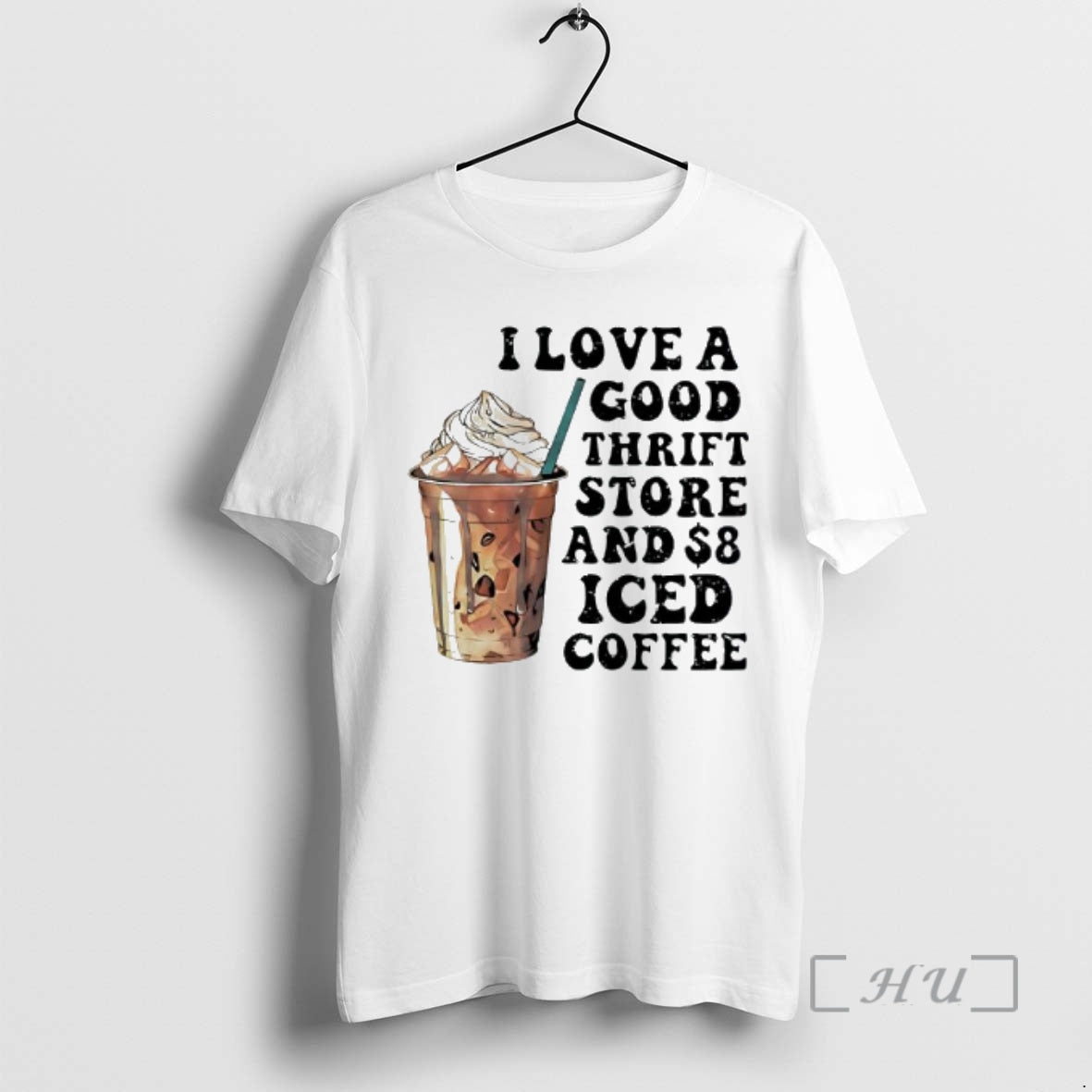 Officials I Love A Good Thrift Store And 8 Iced Coffee Graphic Premium T Shirts Hoodie, Sweatshirt | PureTeeCo.com