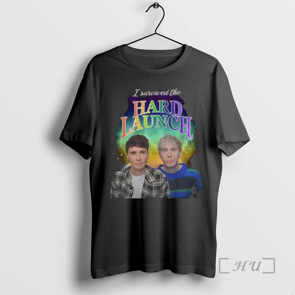 Officials I Survived The Hard Launch Dan And Phil Phan T-Shirts, Hoodie, Sweatshirt | PureTeeCo.com