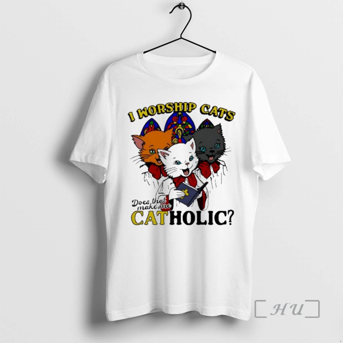 Officials I Worship Cats Does That Make Me Catholic Religious Kittens Premium T Shirts Sweater Hoodie, Sweatshirt