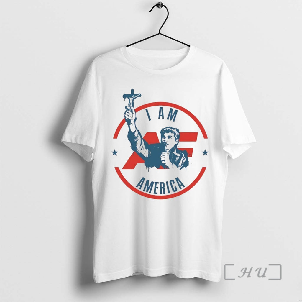 Officials I Am America First Crucifix Circle T-Shirts, Hoodie, Sweatshirt | PureTeeCo.com