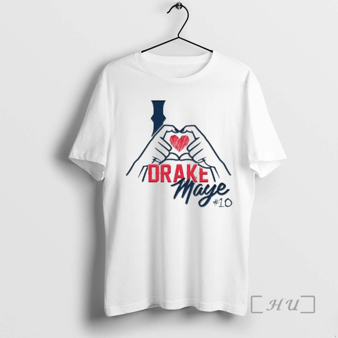 Officials I Love Drake Maye 10 Heart Patriots T-Shirts, Hoodie, Sweatshirt | PureTeeCo.com