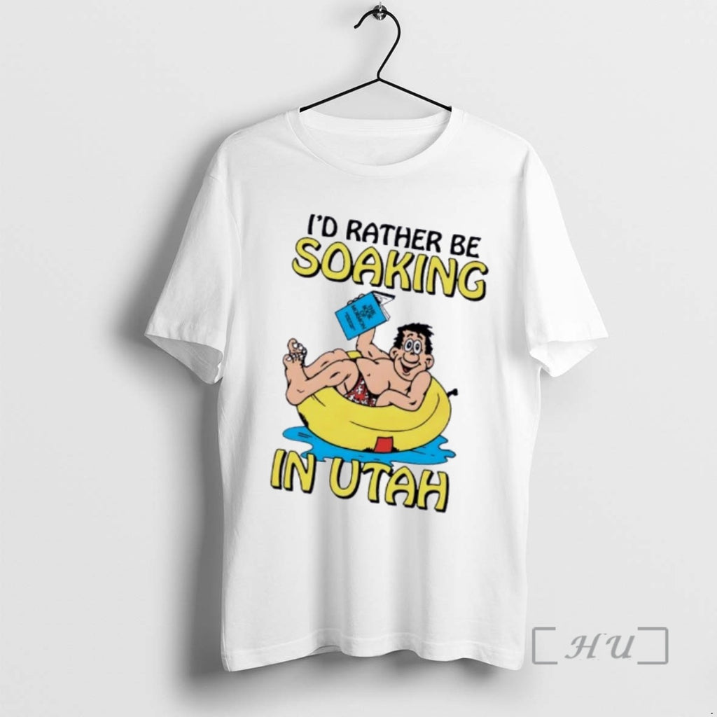 Officials Id Rather Be Soaking In Utah Cartoon T-Shirts, Hoodie, Sweatshirt | PureTeeCo.com