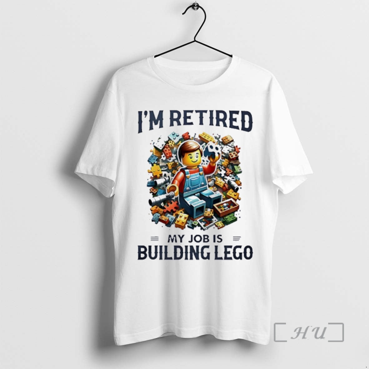 Officials Im Retired My Job Is Building Lego Graphic T-Shirts, Hoodie, Sweatshirt | PureTeeCo.com