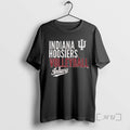 Officials Indiana Volleyball Text Logo Overlay 2025 Circle Black T-Shirts, Hoodie, Sweatshirt | PureTeeCo.com