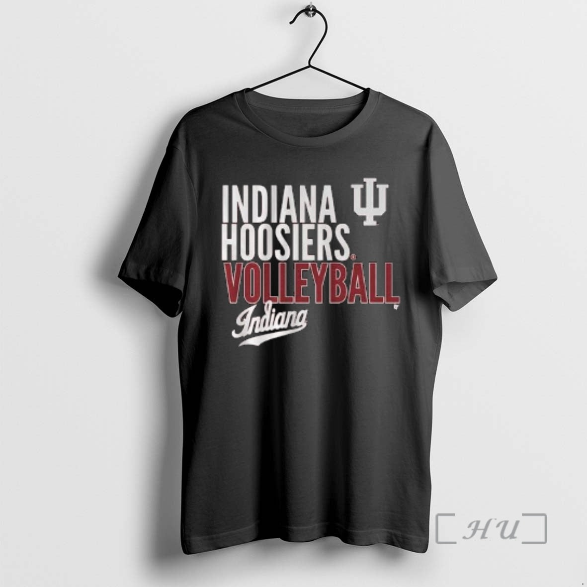 Officials Indiana Volleyball Text Logo Overlay 2025 Circle Black T-Shirts, Hoodie, Sweatshirt | PureTeeCo.com