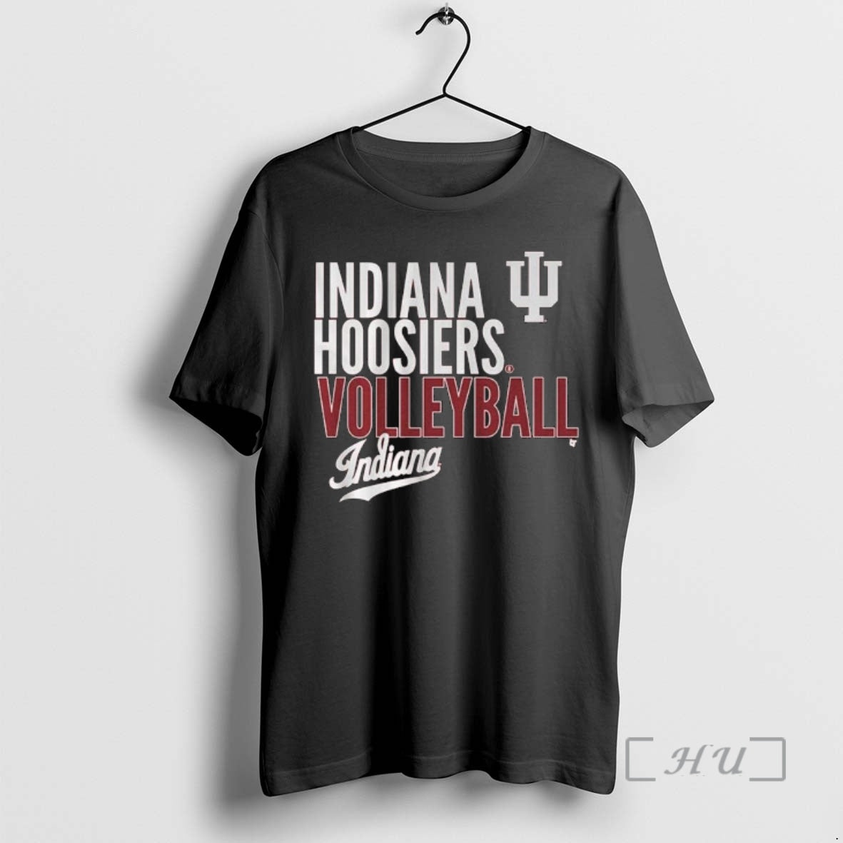 Officials Indiana Volleyball Text Logo Overlay 2025 T-Shirts, Hoodie, Sweatshirt | PureTeeCo.com
