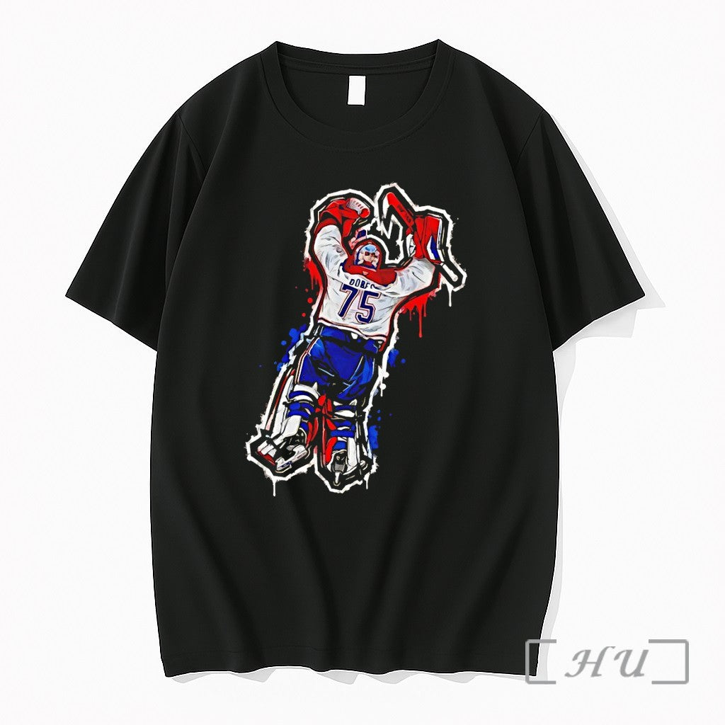 Officials Jakub Dobes 75 Montreal Canadiens Hockey Nhl Celebration Graffiti 2026 Premium T Shirts Sweater