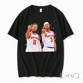 Officials Jalen Brunson And Josh Hart New York Knicks Middle Finger Meme Premium T Shirts