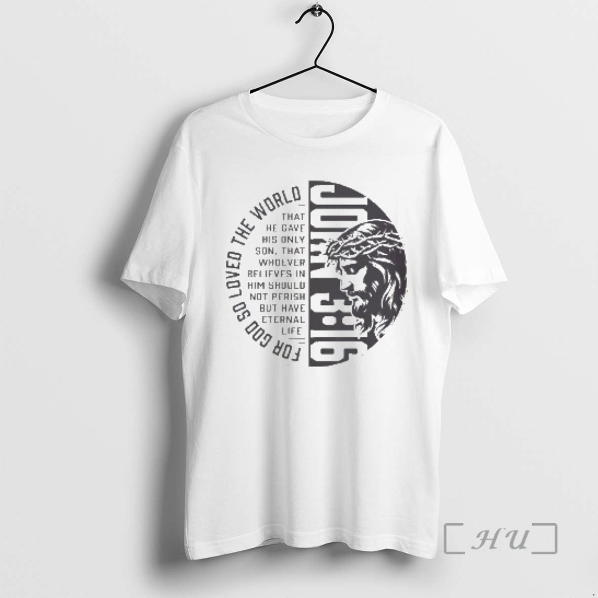 Officials John 3 16 Scripture Jesus Portrait T-Shirts, Hoodie, Sweatshirt | PureTeeCo.com