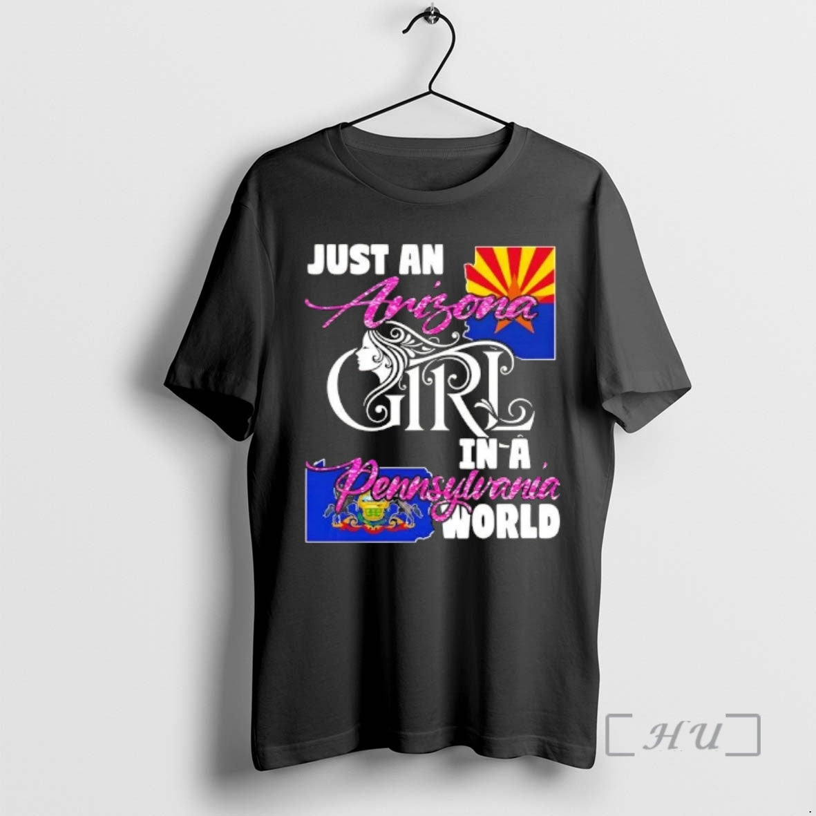 Officials Just A Arizona Girl In A Pennsylvania World T-Shirts, Hoodie, Sweatshirt | PureTeeCo.com
