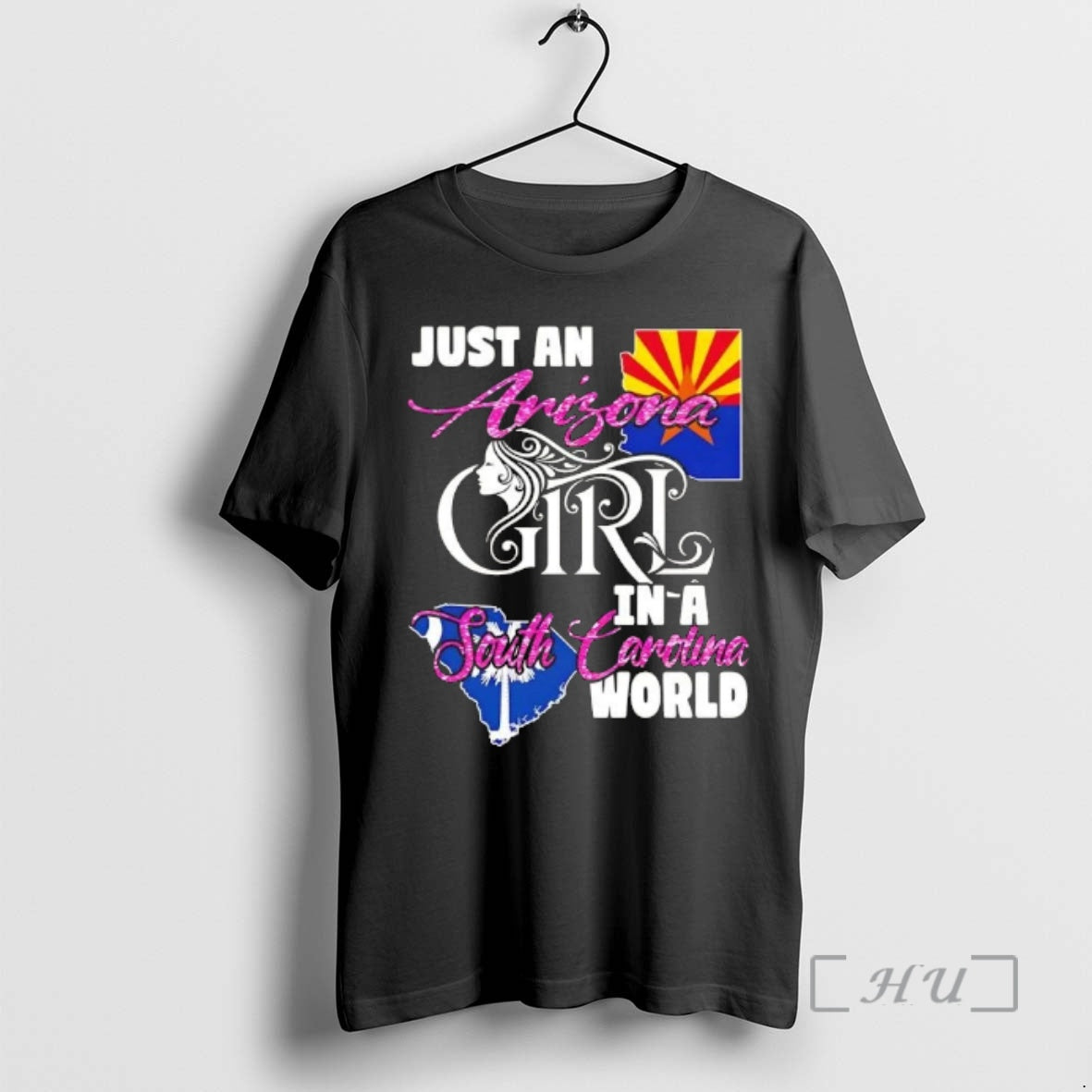 Officials Just A Arizona Girl In A South Carolina World T-Shirts, Hoodie, Sweatshirt | PureTeeCo.com
