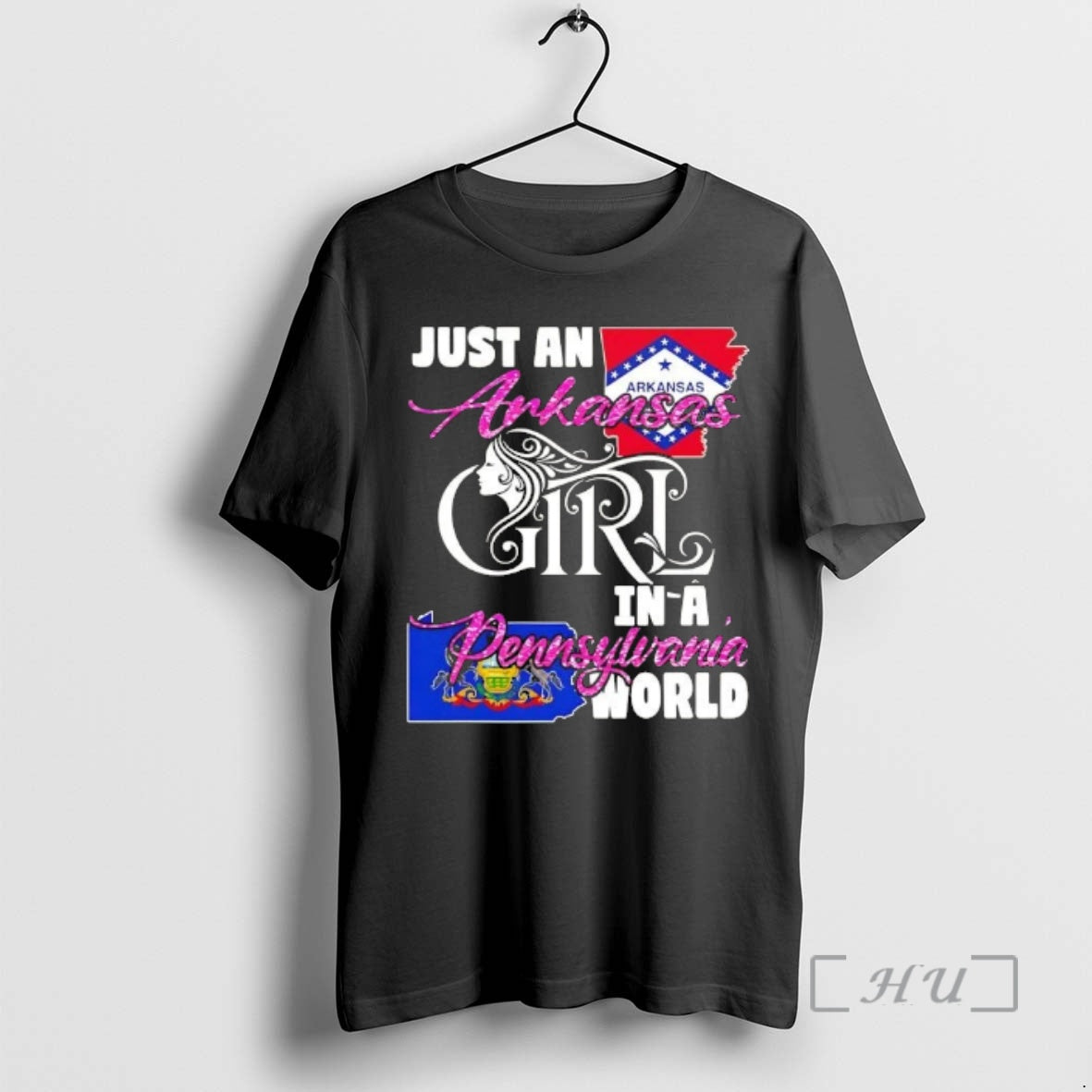 Officials Just A Arkansas Girl In A Pennsylvania World T-Shirts, Hoodie, Sweatshirt | PureTeeCo.com