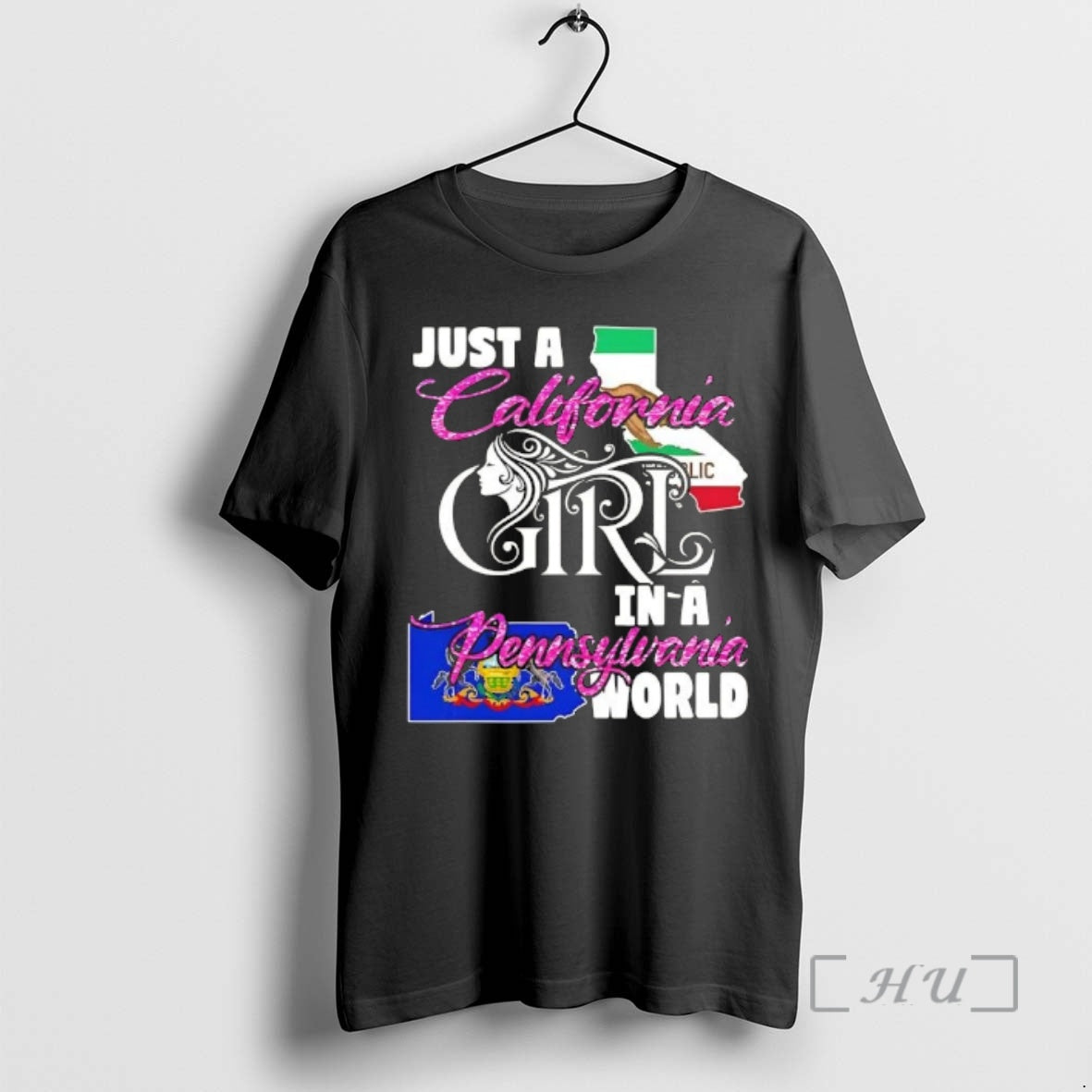 Officials Just A California Girl In A Pennsylvania World T-Shirts, Hoodie, Sweatshirt | PureTeeCo.com
