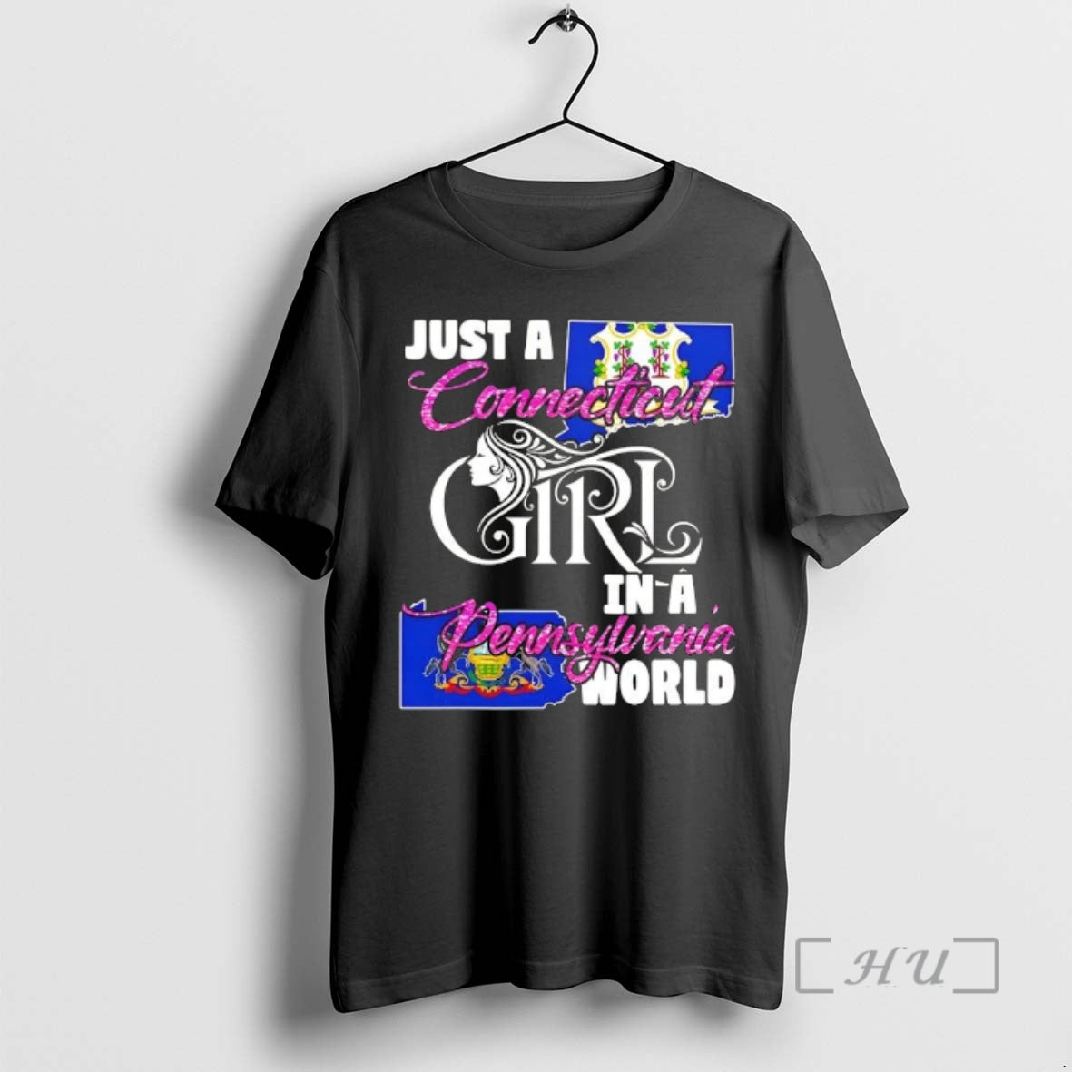 Officials Just A Connecticut Girl In A Pennsylvania World T-Shirts, Hoodie, Sweatshirt | PureTeeCo.com