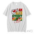 Officials Kansas City Chiefs I Am Black Every Month Juneteenth Logo Tee Premium T Shirts