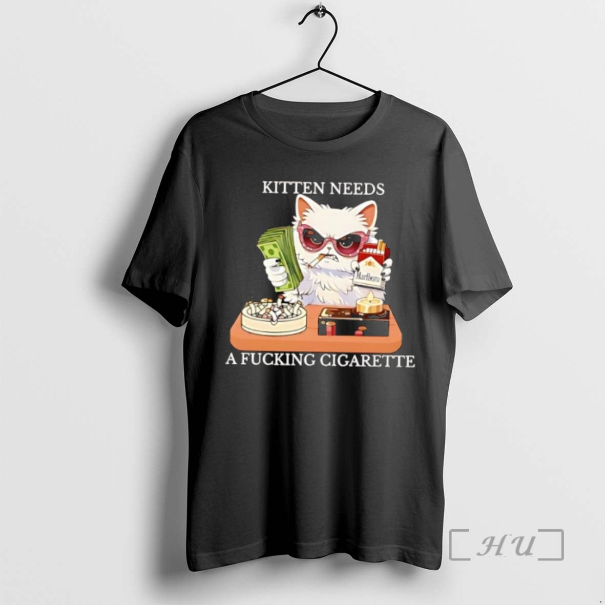 Officials Kitten Needs A Fucking Cigarette Funny Cat Smoking Money Glasses Premium T Shirts Sweater Hoodie, Sweatshirt