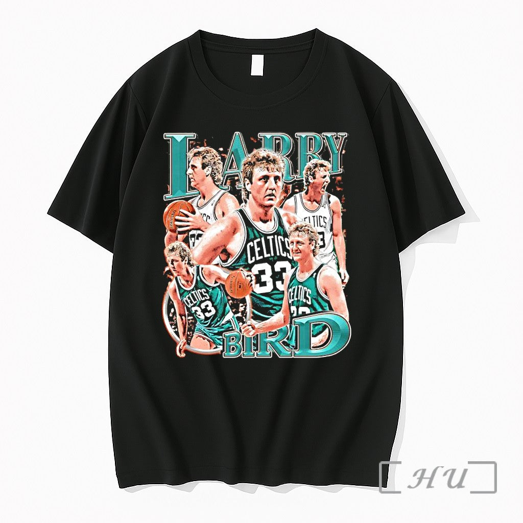 Officials Larry Bird Boston Celtics 33 Nba Collage 90s Graphic