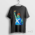 Officials Liberty Of Statue Wearing Scotland Flag T-Shirts, Hoodie, Sweatshirt | PureTeeCo.com