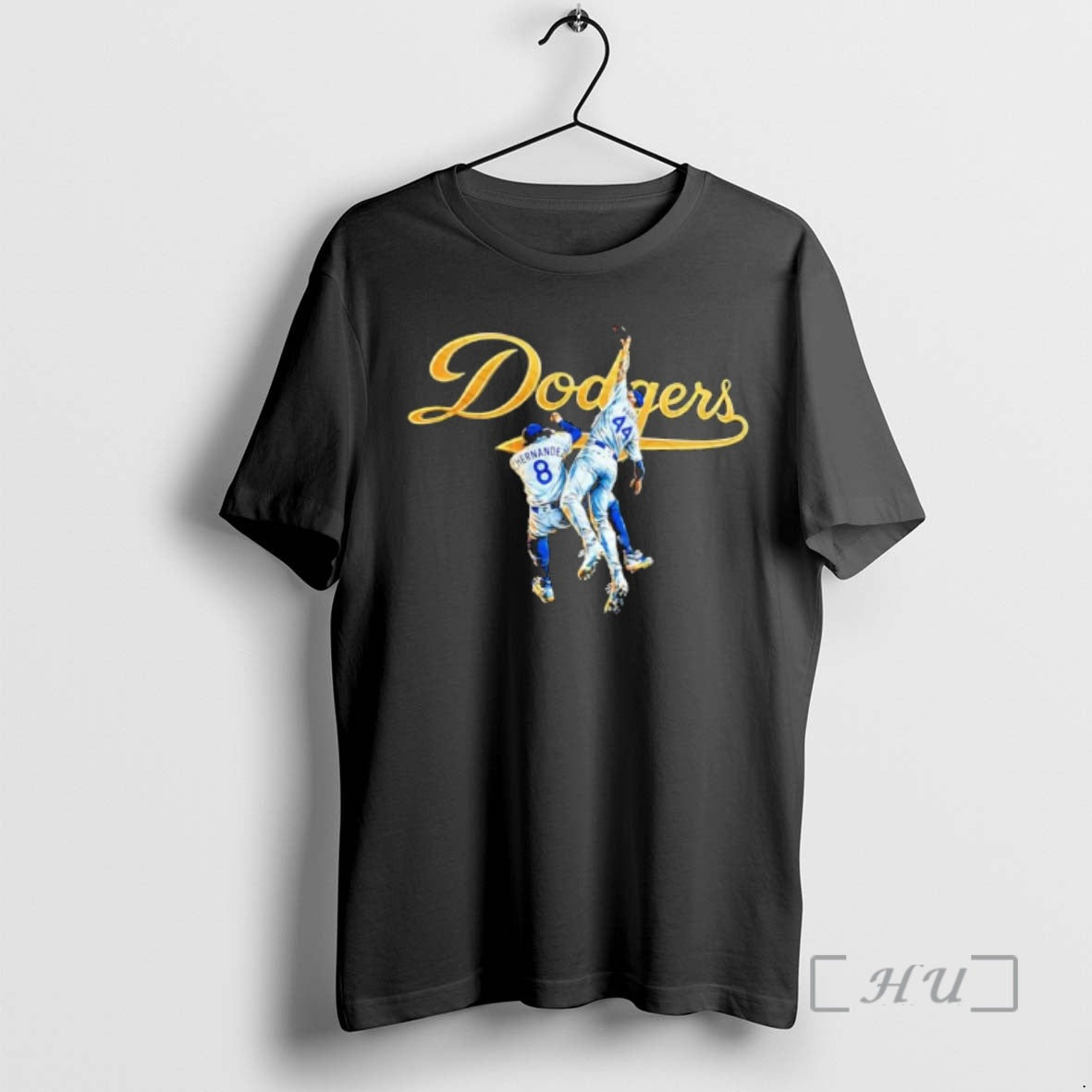 Officials Los Angeles Dodgers Hernandez 8 Pages 44 Jumping Celebration T-Shirts, Hoodie, Sweatshirt | PureTeeCo.com