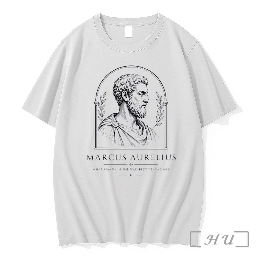 Officials Marcus Aurelius What Stands In The Way Becomes The Way Premium T Shirts Sweater
