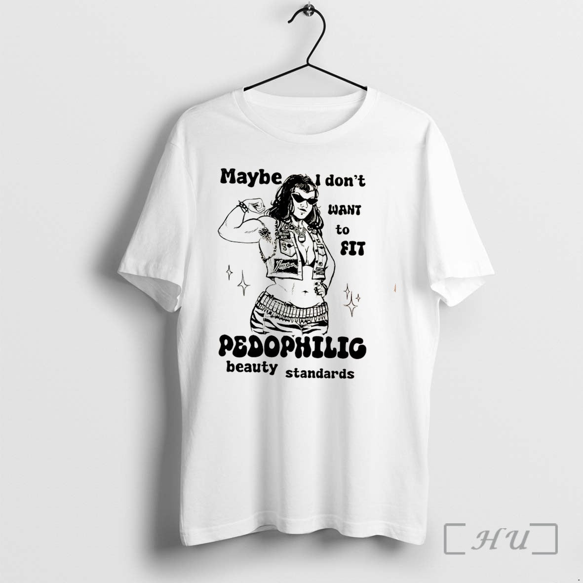 Officials Maybe I Dont Want To Fit Pedophilic Beauty Standards Doodle Tee Premium T Shirts
