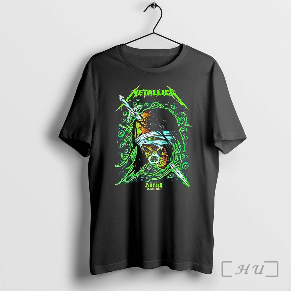 Officials Metallica Blindfolded Figure Sword Glowing Eyes Zurich 2026