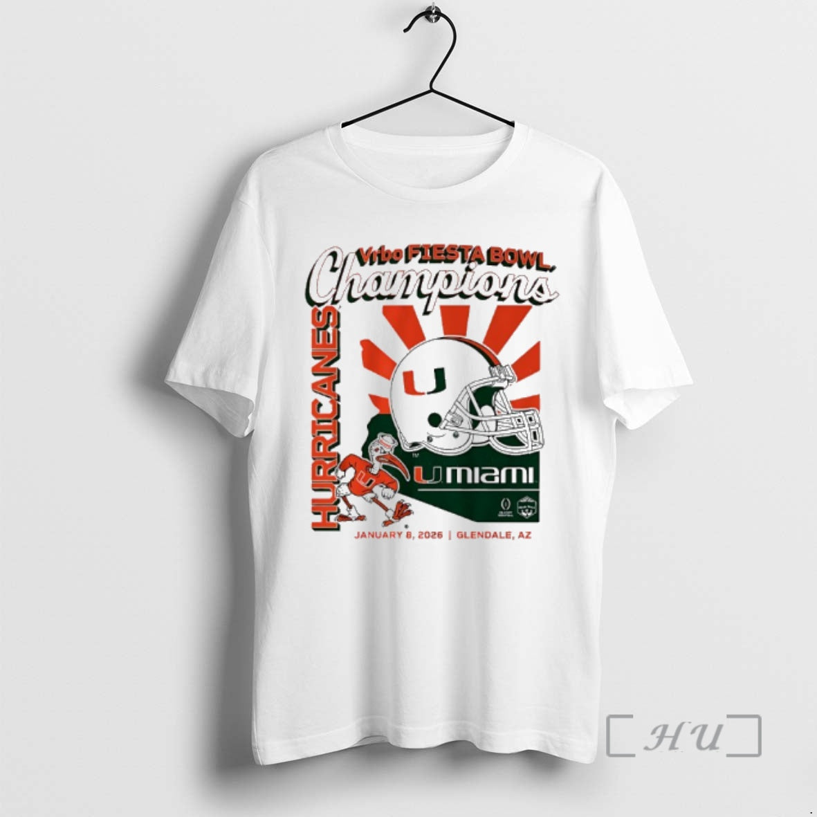 Officials Miami Football Cfp Vrbo Fiesta Bowl Champions Helmet Vintage T-Shirts, Hoodie, Sweatshirt | PureTeeCo.com