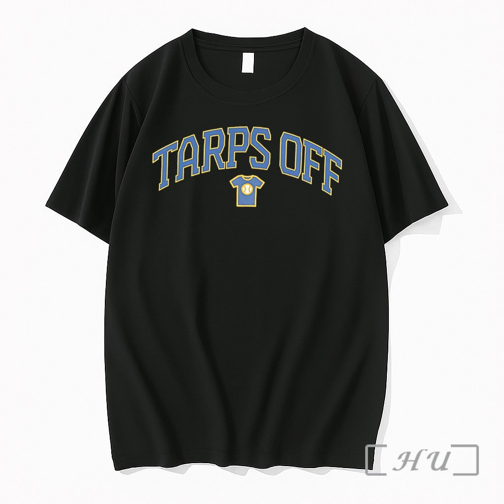 Officials Milwaukee Brewers Tarps Off Logo Tee