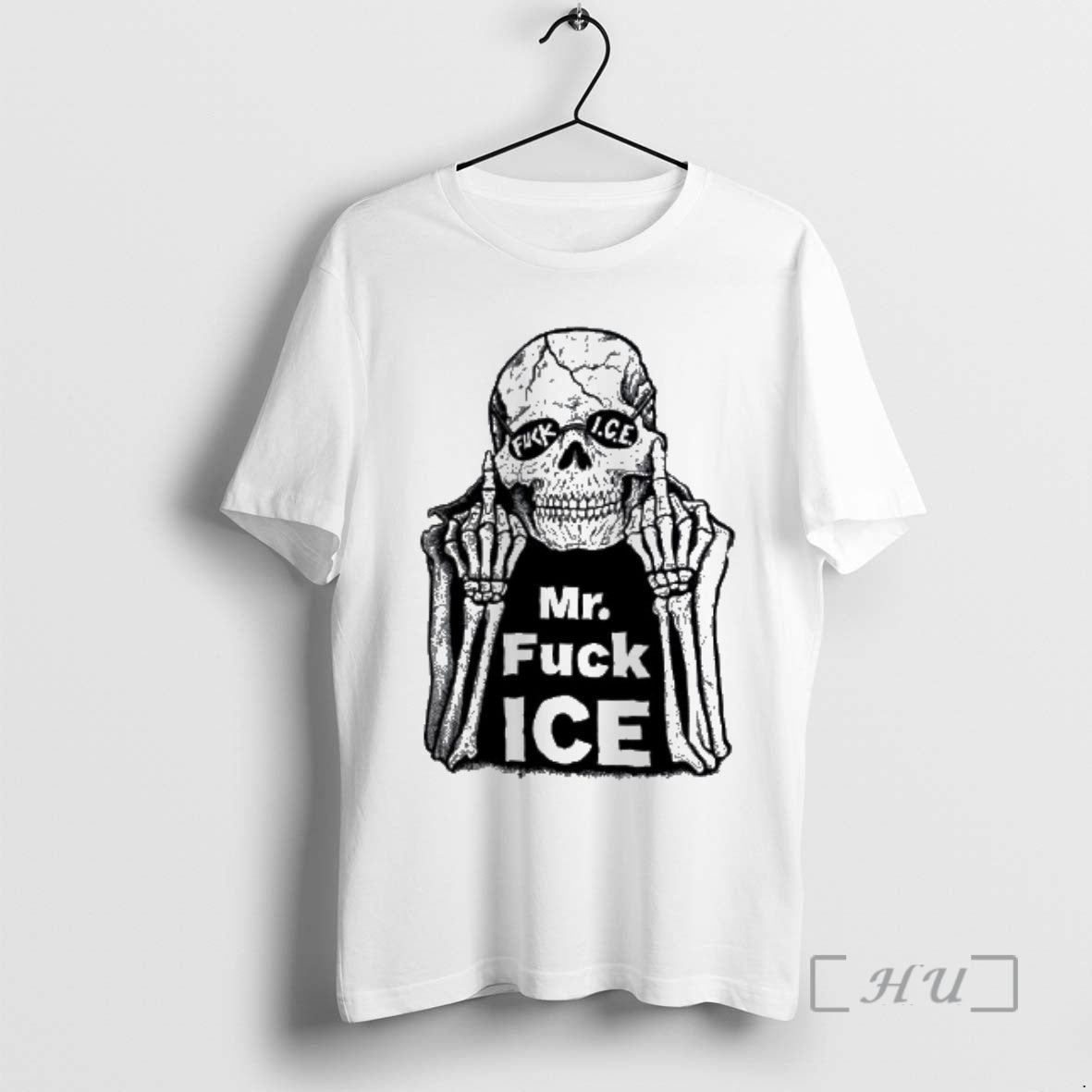 Officials Mr Fuck Ice Skeleton Skull Middle Fingers Political T-Shirts, Hoodie, Sweatshirt | PureTeeCo.com