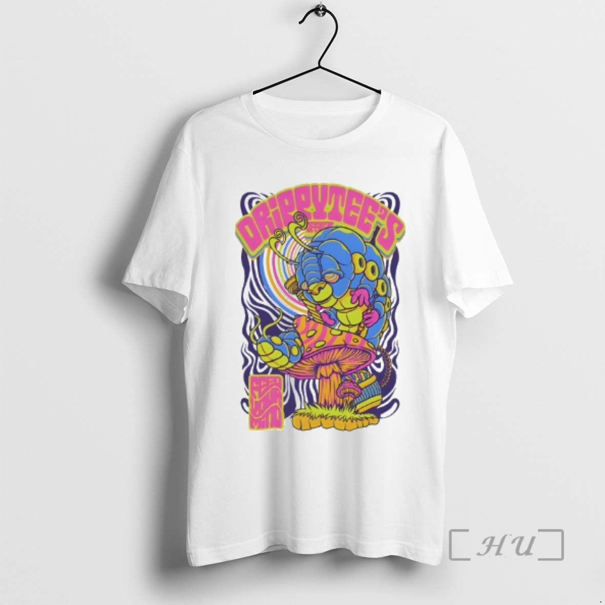 Officials Mushroom And Worm Absolem Feed Your Mind T-Shirts, Hoodie, Sweatshirt | PureTeeCo.com
