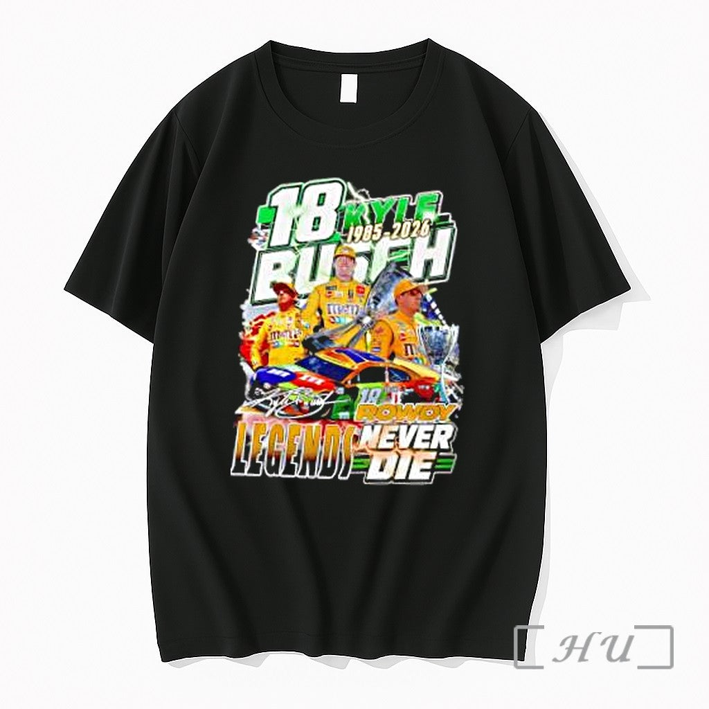 Officials Nascar 18 Kyle Busch 1985 2026 Rowdy Legends Never Die Premium T Shirts Sweater