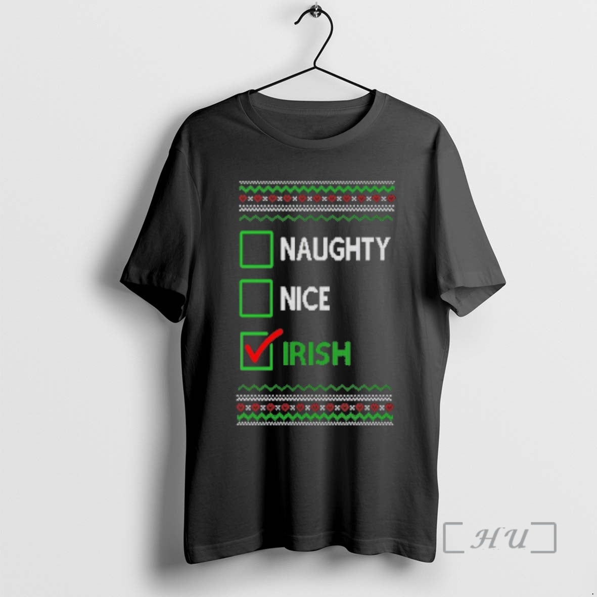 Officials Naughty Nice Irish Ugly Christmas Sweat T-Shirts, Hoodie, Sweatshirt | PureTeeCo.com