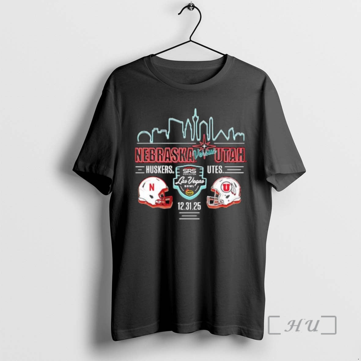 Officials Nebraska Huskers Vs Utah Uteh Las Vegas Bowl Srs Helmets Premium T Shirts Sweater Hoodie, Sweatshirt