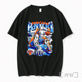 Officials New York Knicks Nba Skull Basketball Player Flames Graphic