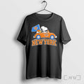 Officials New York Knicks X Snoopy And Woodstock Driving Car 2026 Premium T Shirts Sweater