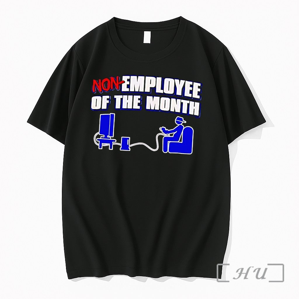Officials Non Employee Of The Month Gamer Video Game Slacker Humor Black Premium T Shirts