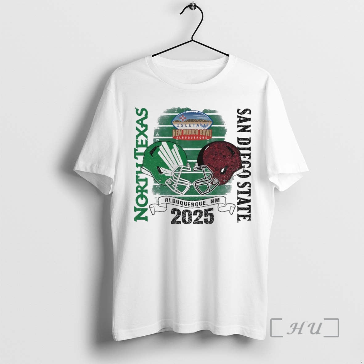 Officials North Texas Mean Green Vs San Diego State Aztecs 2025 New Mexico Bowl Helmet T-Shirts, Hoodie, Sweatshirt