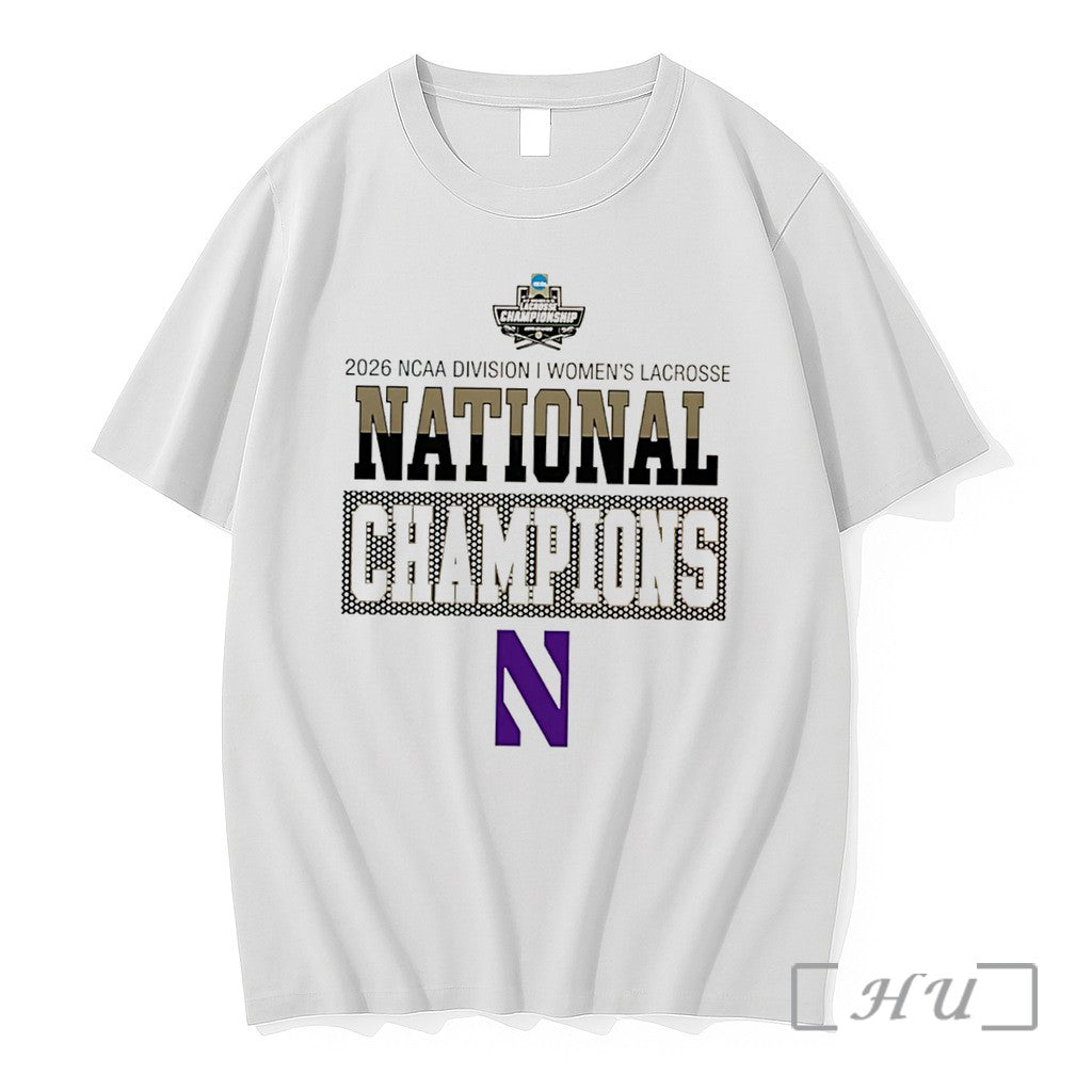 Officials Northwestern Wildcats 2026 Ncaa Womens Lacrosse National Champions Logo Tee Premium T Shirts Sweater
